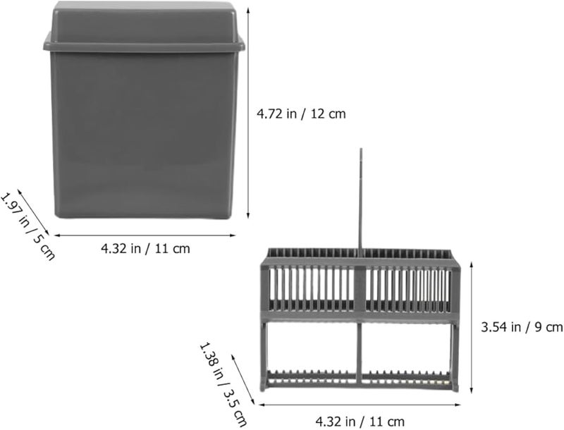 2 Sets Plastic Microscope Slide Rack Staining Slides Cover for Laboratory Use - Image 5
